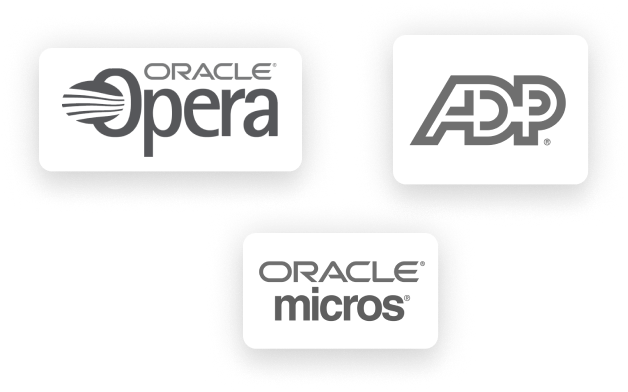 Grazzy integrated with Oracle Opera, Oracle Micros, and ADP